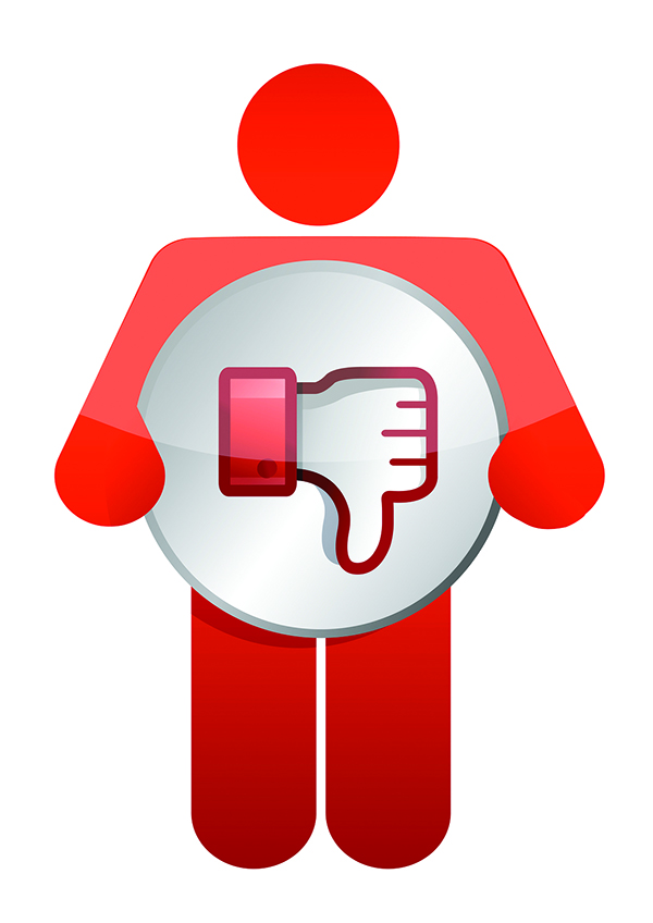 icon dislike thumbs down illustration design over white