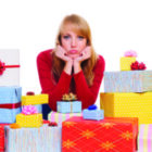 woman and gift boxes