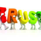 Team forming Trust word