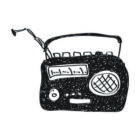 Simple doodle of a radio